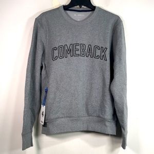 FOURLAPS Signature Comeback Fleece Crewneck Pullover, Size M -Grey Heather Men's